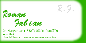 roman fabian business card